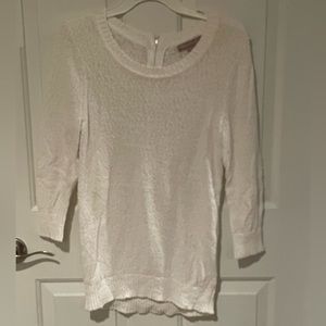 Banana Republic size, small textured, cream sweater B88 GUC ZIP BACK